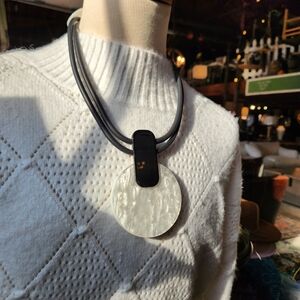 Reversible Black and White Statement Necklace